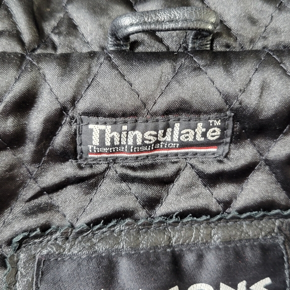 Wilsons Leather Coat Women XL Black Hooded Front Zip Quilted Thinsulate Lining - Picture 6 of 12